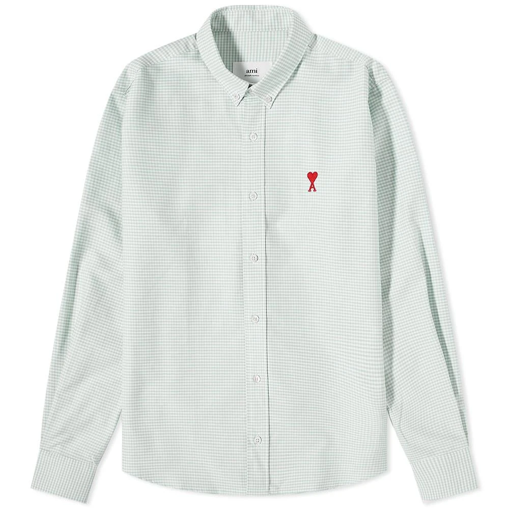 商品AMI|AMI Small A Heart Button Down Shirt,价格¥1108,第1张图片