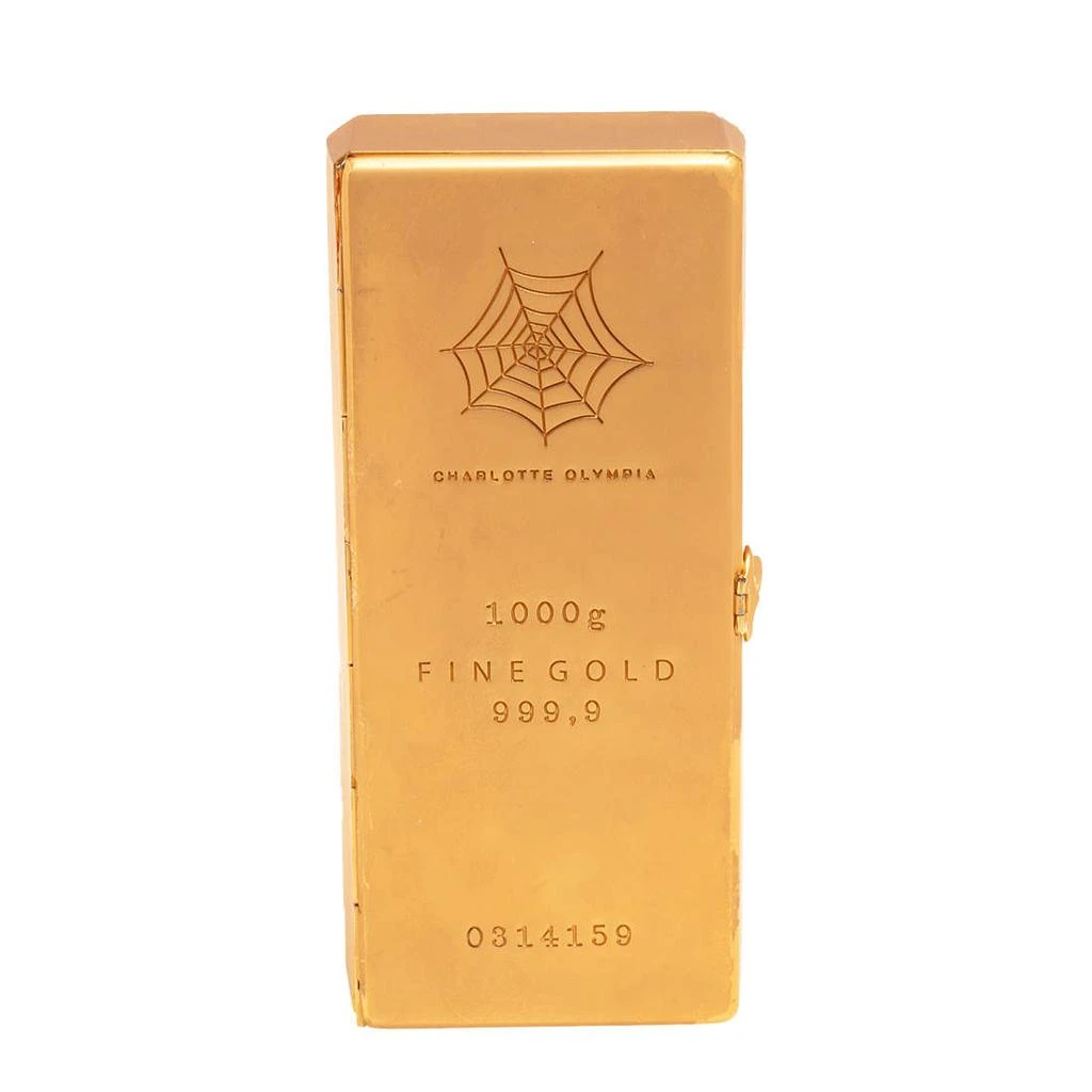 商品[二手商品] Charlotte Olympia|Charlotte Olympia Gold Metal Clutch,价格¥3140,第1张图片