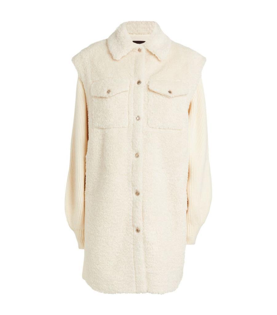商品Maje|Longline Shirt Jacket,价格¥3657,第1张图片
