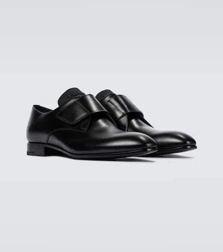 商品Prada|Brushed leather Derby shoes,价格¥8306,第5张图片详细描述