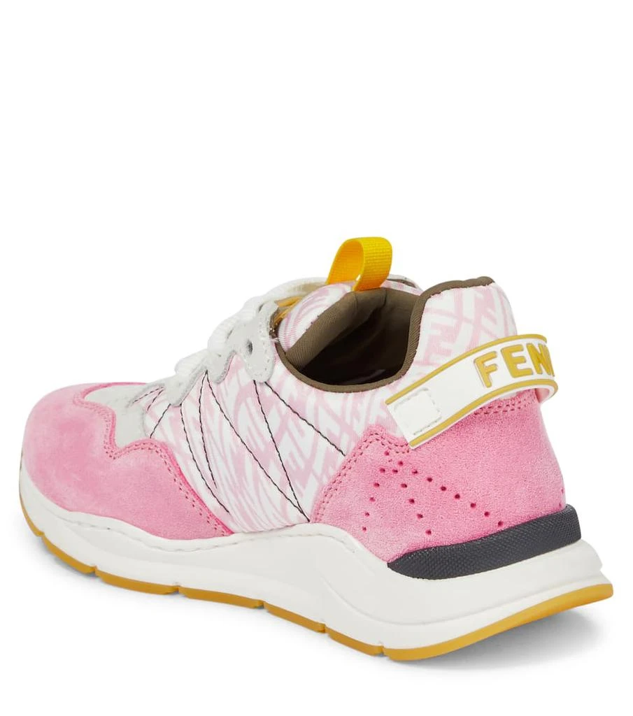 商品Fendi|FF suede-trimmed sneakers,价格¥1874,第3张图片详细描述