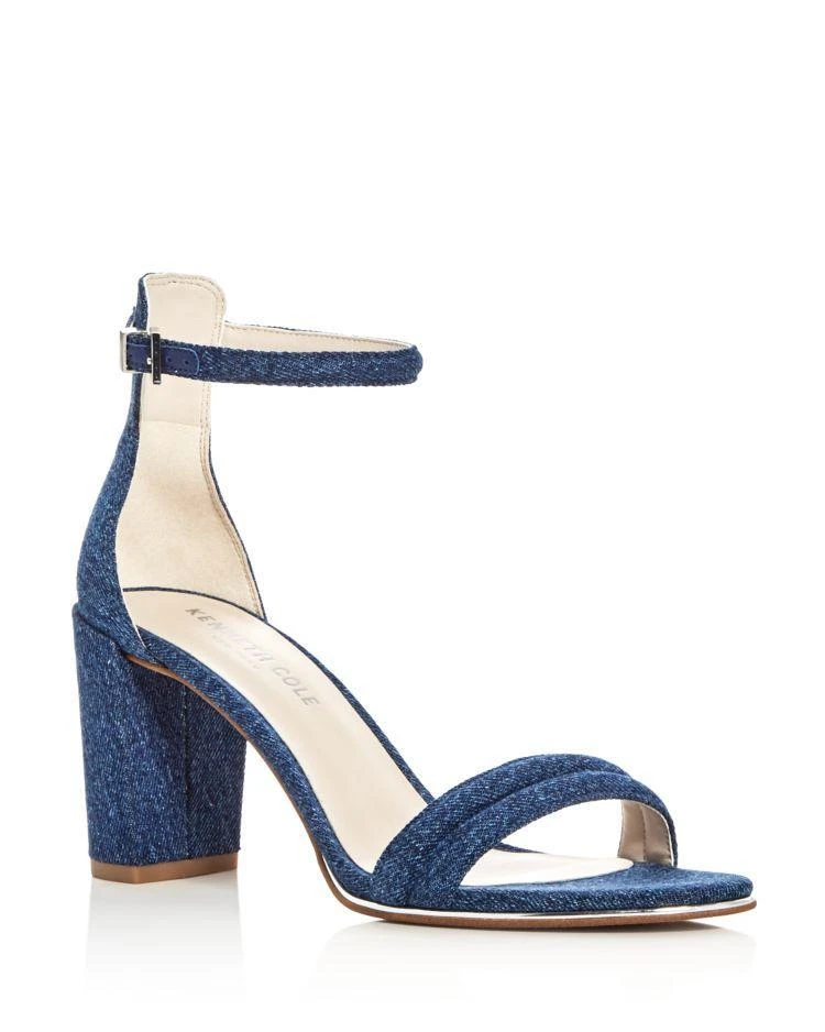 商品Kenneth Cole|Women's Lex Denim Block Heel Sandals,价格¥973,第1张图片