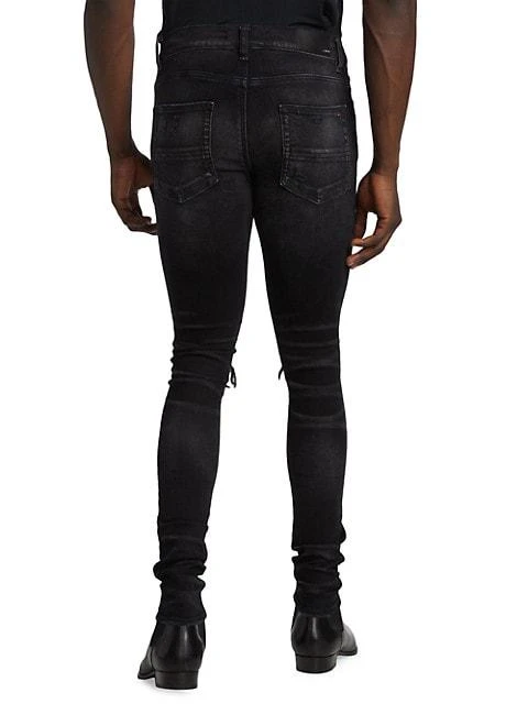 商品AMIRI|Mx1 Leather Camo Skinny Jeans,价格¥4935,第5张图片详细描述