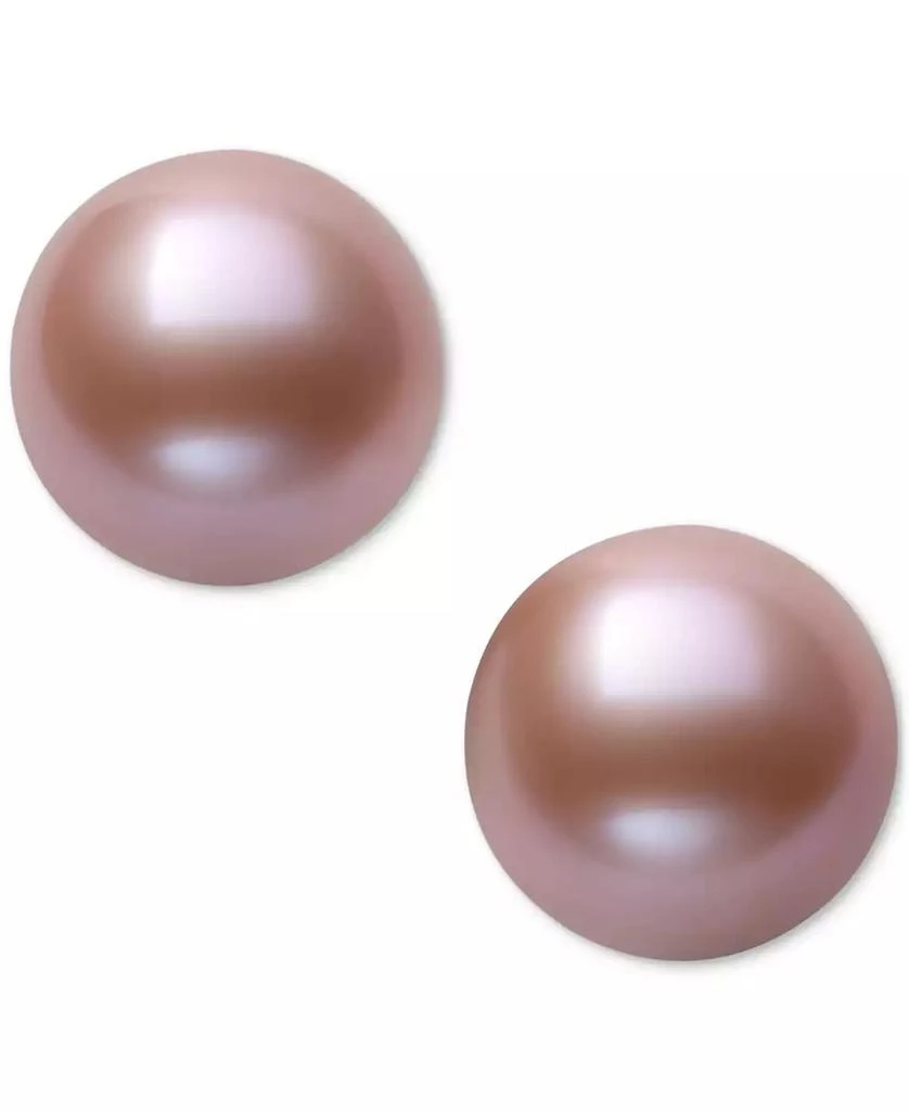 商品Belle de Mer|Pearl Earrings, 14k Gold Cultured Freshwater Pearl Stud Earrings (10mm) (Also Available in Pink Cultured Freshwater Pearl),价格¥4895,第3张图片详细描述