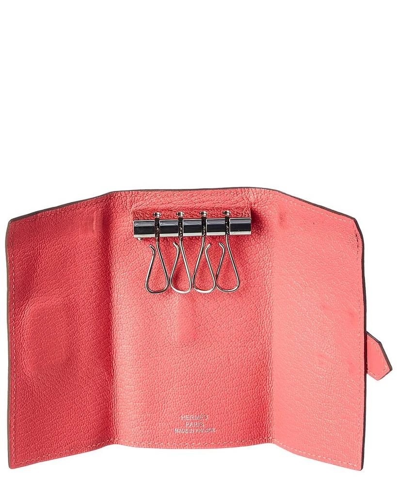 商品[二手商品] Hermes|Hermes Pink Chevre Mysore Bearn Multicles 4 Key Holder (Authentic Pre-Owned),价格¥3980,第4张图片详细描述