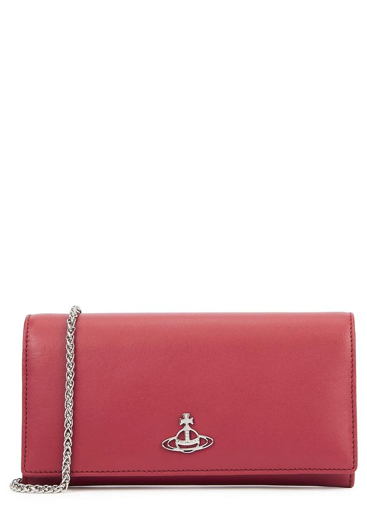 商品Vivienne Westwood|Red leather wallet-on-chain,价格¥1517,第1张图片