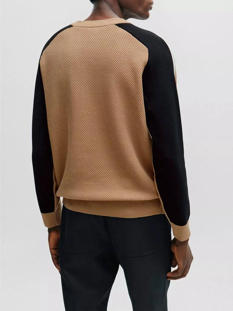 商品Hugo Boss|Cotton Sweater with Color-Blocking Detail,价格¥1245,第4张图片详细描述