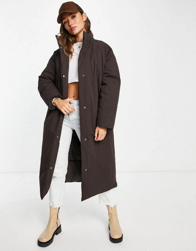 商品ASOS|ASOS DESIGN oversized maxi puffer jacket in brown,价格¥380,第1张图片