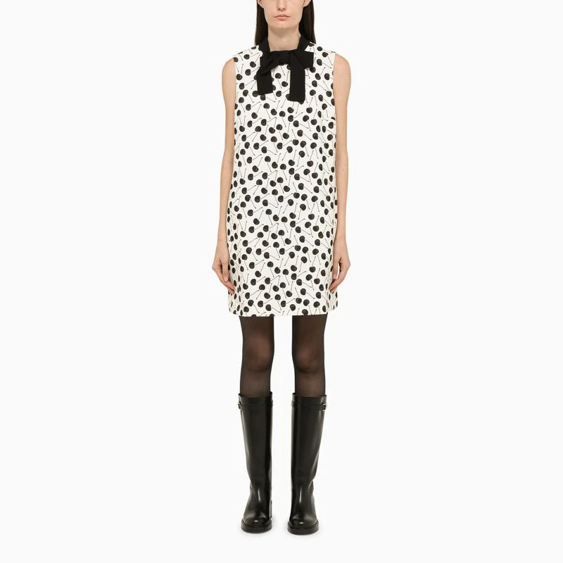 商品RED Valentino|Ivory-coloured dress with bow on the neckline,价格¥1129,第1张图片