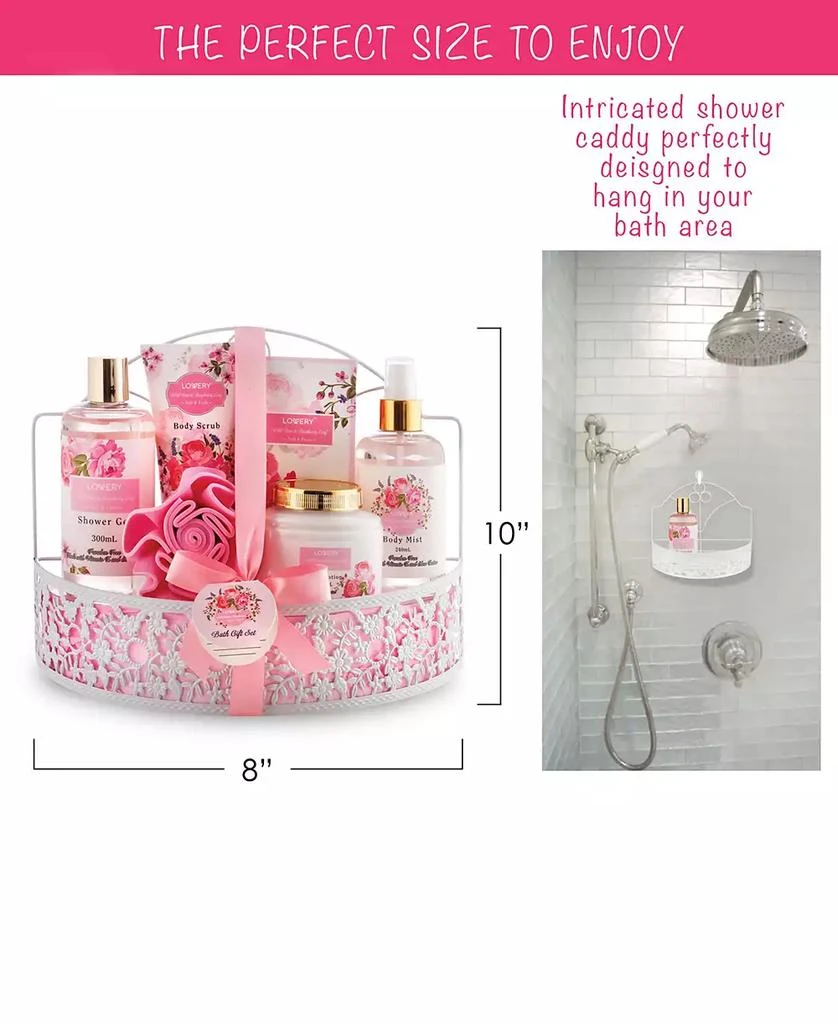 商品Lovery|Wild Rose and Raspberry Body Care 7 Piece Gift Set,价格¥297,第4张图片详细描述