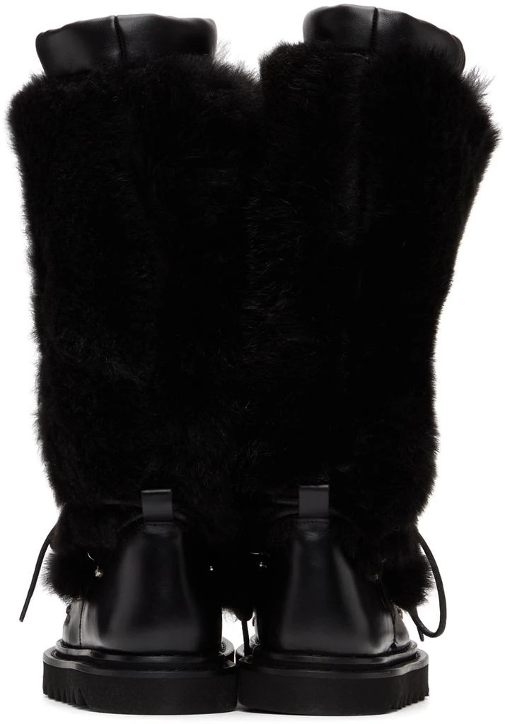 商品Toga Pulla|Black Shearling Studded Boots,价格¥1687,第4张图片详细描述