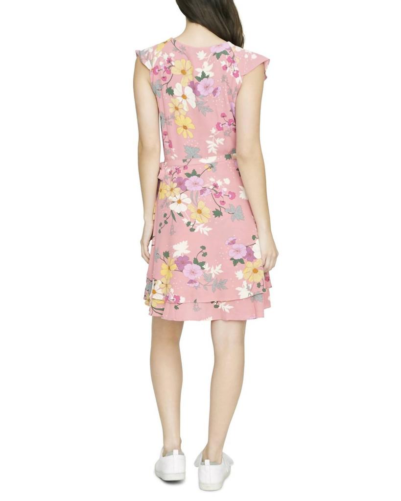 Johanna Wrap Dress in Pink Floral商品第3张图片规格展示