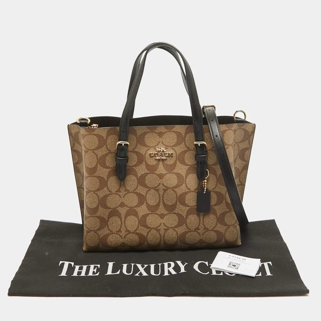 Coach Beige/Black Signature Coated Canvas and Leather Molly 25 Tote 商品