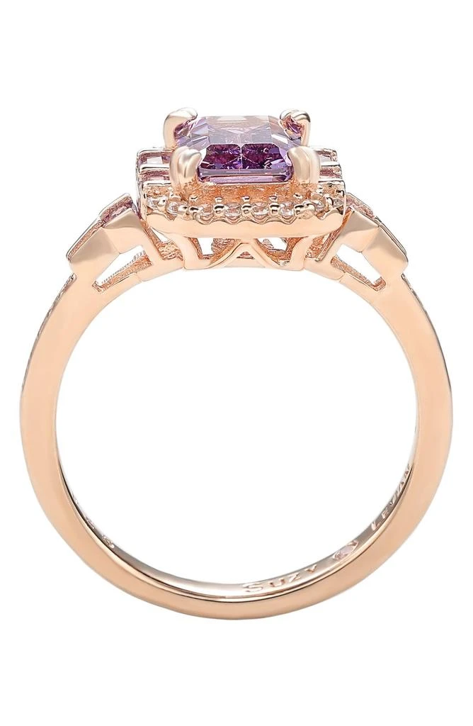 商品Suzy Levian|Rose Gold Plated Sterling Silver Emerald CZ Ring,价格¥1195,第3张图片详细描述