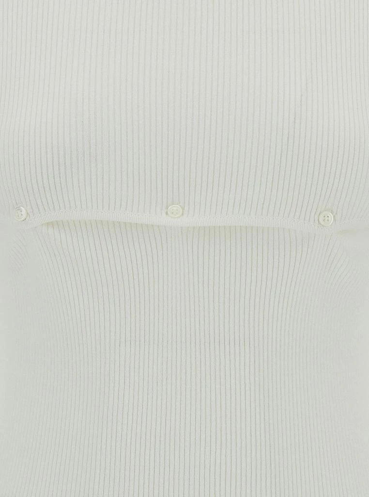 商品Low Classic|Low Classic Ribbed Boat Neck Top with Buttons,价格¥1872,第3张图片详细描述