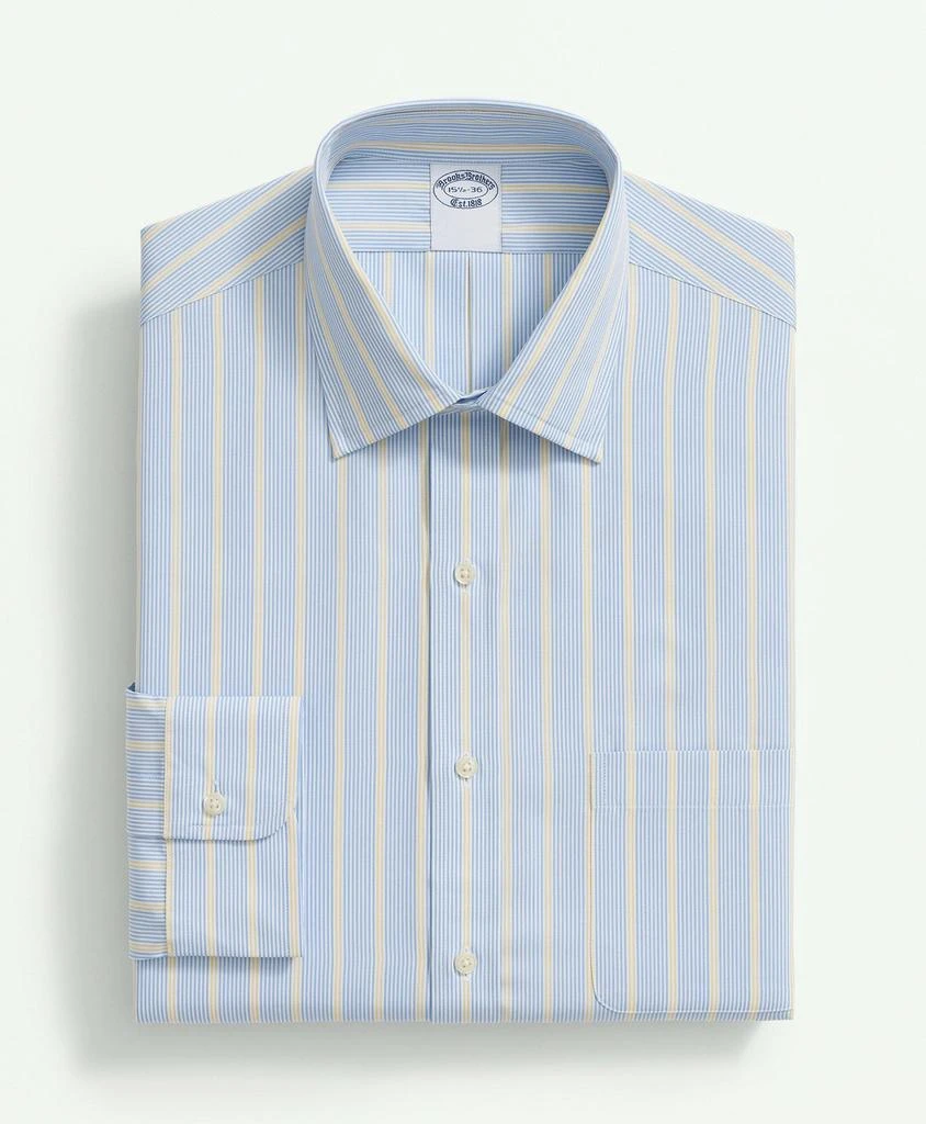 商品Brooks Brothers|Supima® Cotton Poplin Ainsley Collar, Multi-Stripe Dress Shirt,价格¥496,第3张图片详细描述