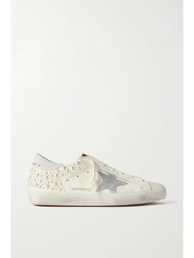 商品Golden Goose|Superstar 珍珠缀饰仿旧皮革运动鞋  - IT35,价格¥8245,第1张图片