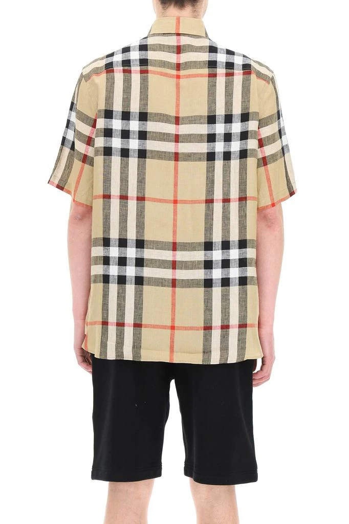 商品Burberry|Burberry tartan linen short sleeve shirt,价格¥2939,第3张图片详细描述