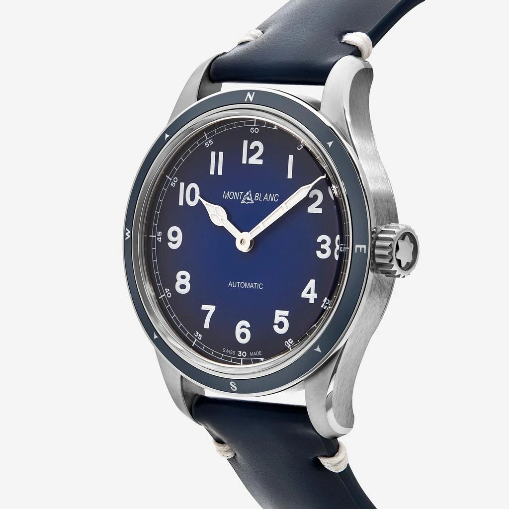 商品MontBlanc|Montblanc 1858 Blue Dial Stainless Steel Men's Automatic Watch 126758,价格¥14207,第3张图片详细描述