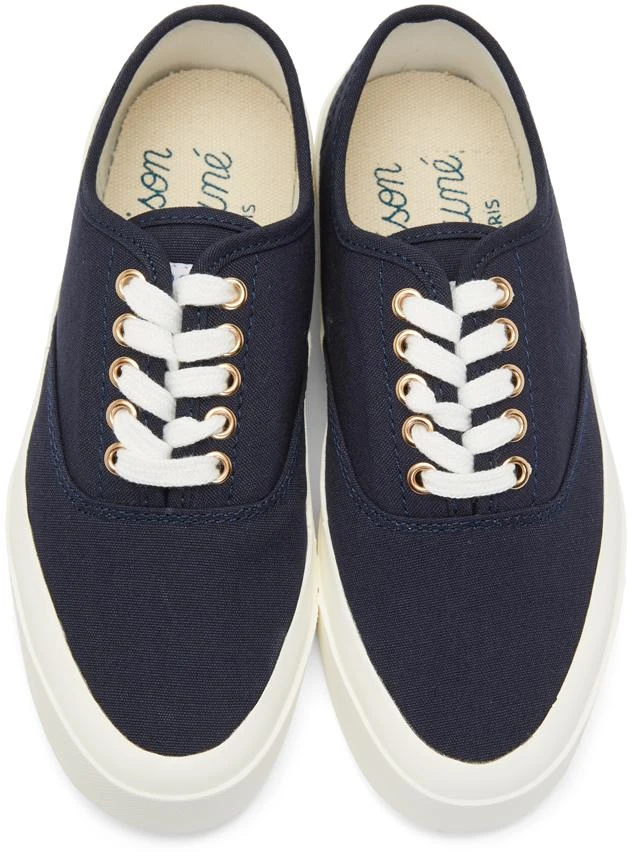 商品Maison Kitsune|Navy Canvas Sneakers,价格¥778,第5张图片详细描述