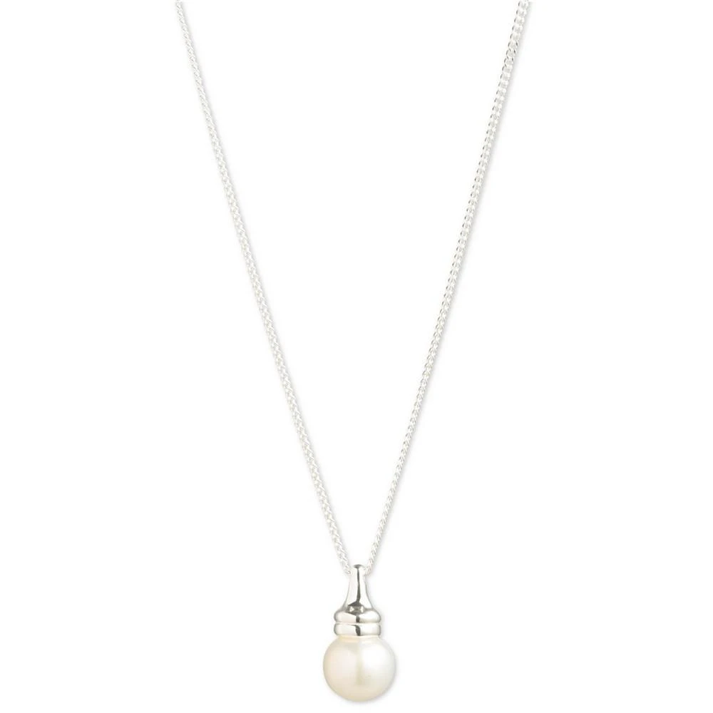 商品Ralph Lauren|Freshwater Pearl (7-1/2mm) Pendant Necklace in Sterling Silver, 15" + 3" extender,价格¥957,第1张图片