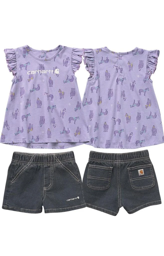 商品Carhartt|(CG9791) Short-Sleeve Horse Print Shirt & Denim Shorts Set,价格¥173,第1张图片