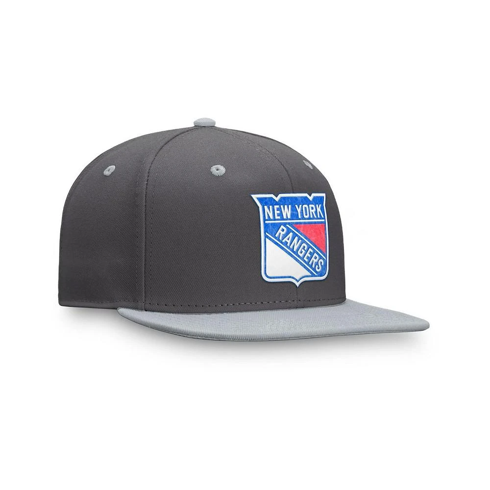 商品Fanatics|Men's Branded Charcoal New York Rangers Authentic Pro Home Ice Snapback Hat,价格¥258,第3张图片详细描述