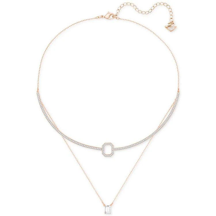 商品Swarovski|Rose Gold-Tone Layered Crystal Necklace,价格¥1119,第2张图片详细描述