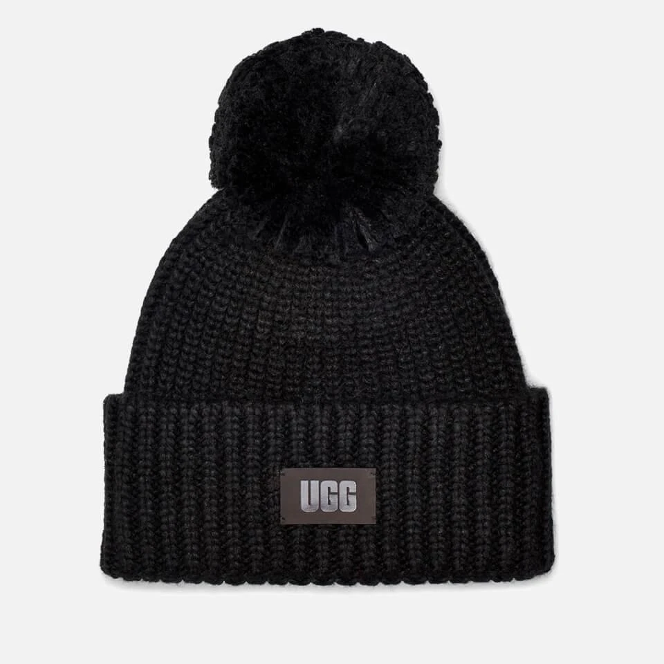 商品UGG|UGG Women's Airy Knit Bobble Hat - Black,价格¥495,第1张图片