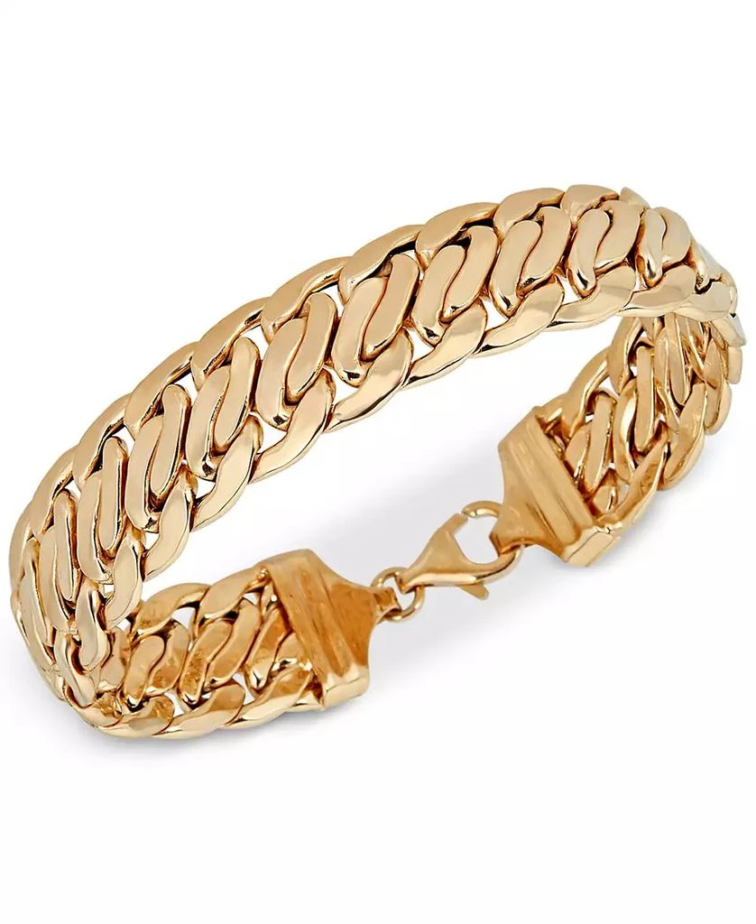 商品Italian Gold|Wide Fancy Link Chain Bracelet in 14k Gold,价格¥40109,第1张图片