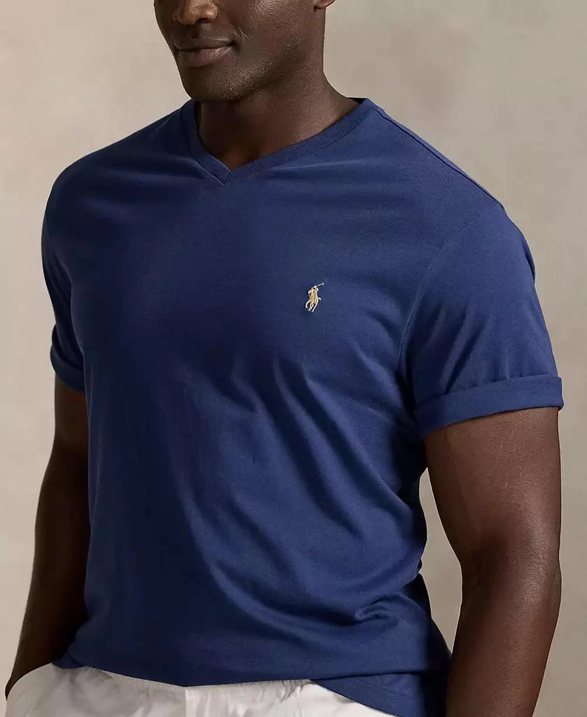 商品Ralph Lauren|Men's Big & Tall Jersey V-Neck T-Shirt,价格¥437,第4张图片详细描述