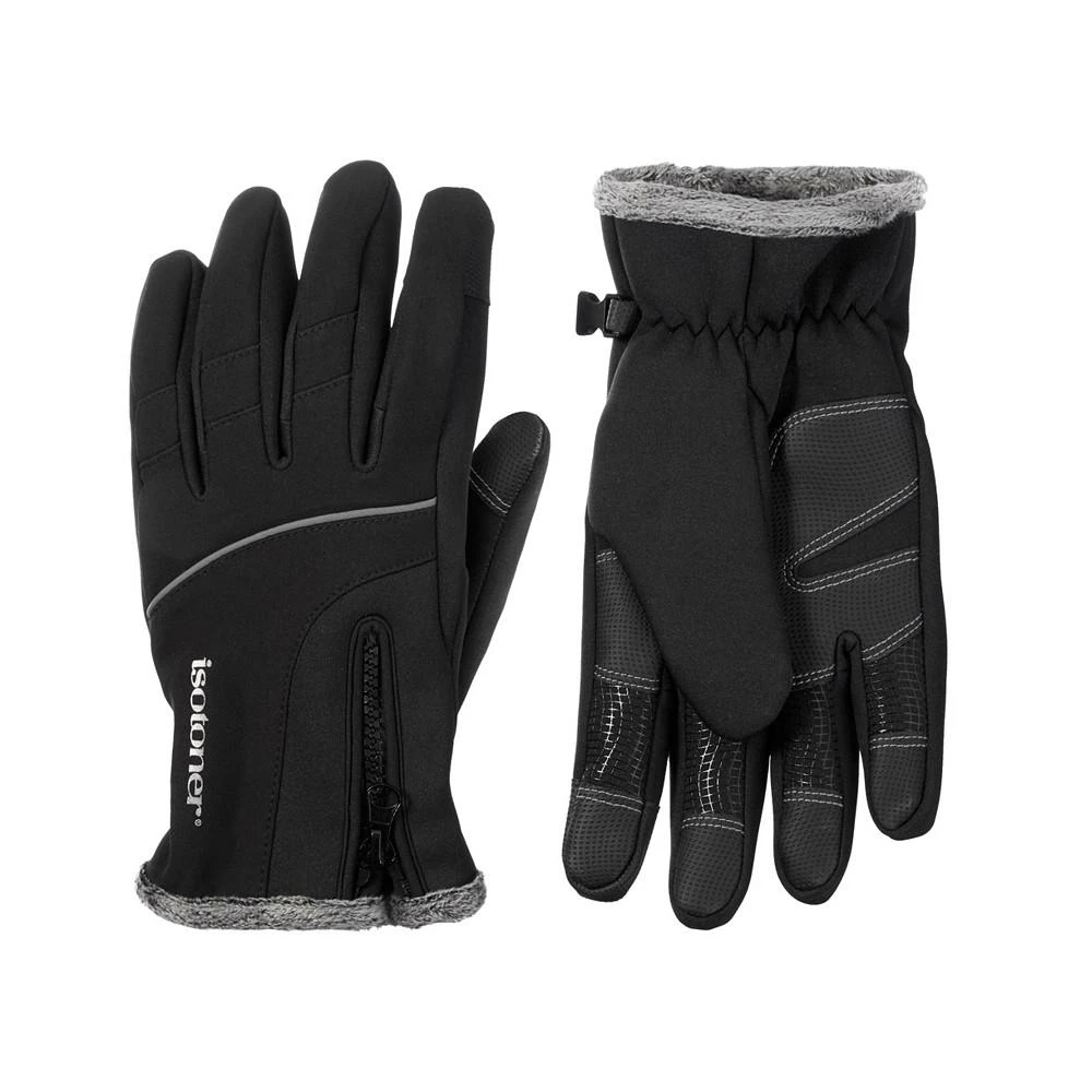 商品Isotoner Signature|Men's Water Repellent Neoprene Sport Gloves with Zipper,价格¥224,第1张图片