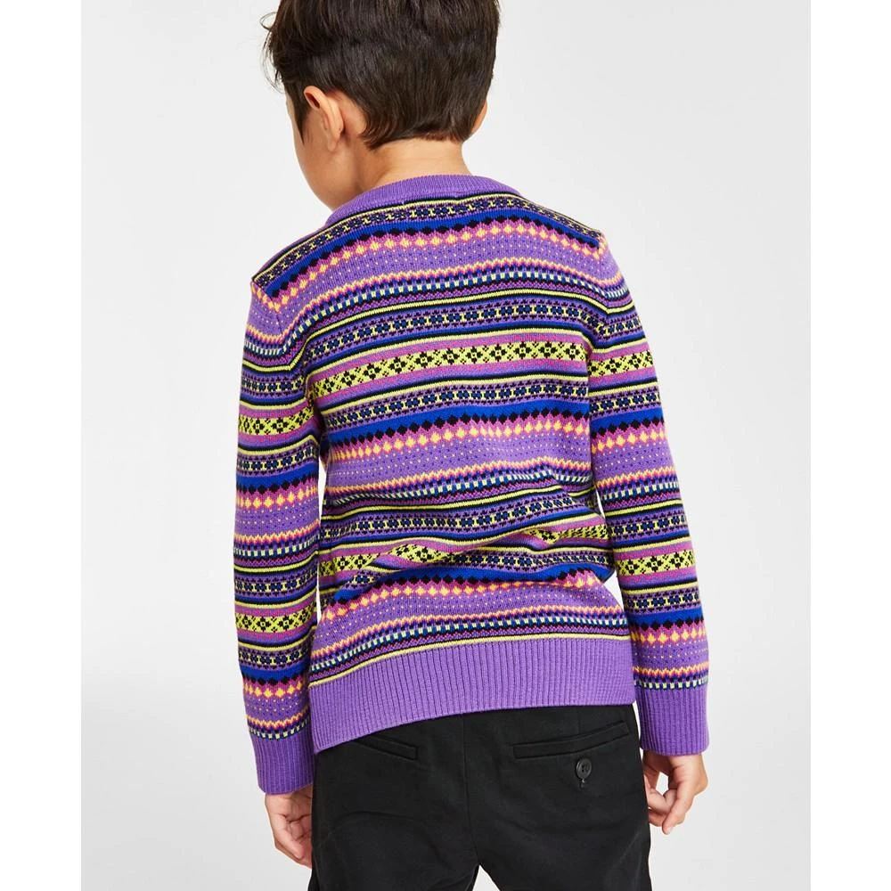 商品Charter Club|Holiday Lane Little Boys Bright Stripe Fair Isle Sweater, Created for Macy's,价格¥46,第2张图片详细描述