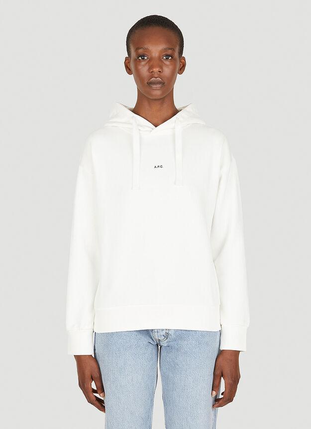 Christina Hooded Sweatshirt in White商品第1张图片规格展示