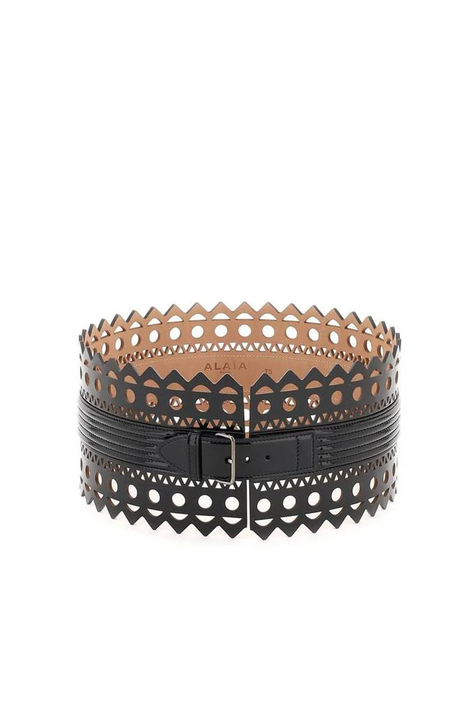 商品Alaïa|Alaia perforated patent leather bustier belt,价格¥5133,第1张图片
