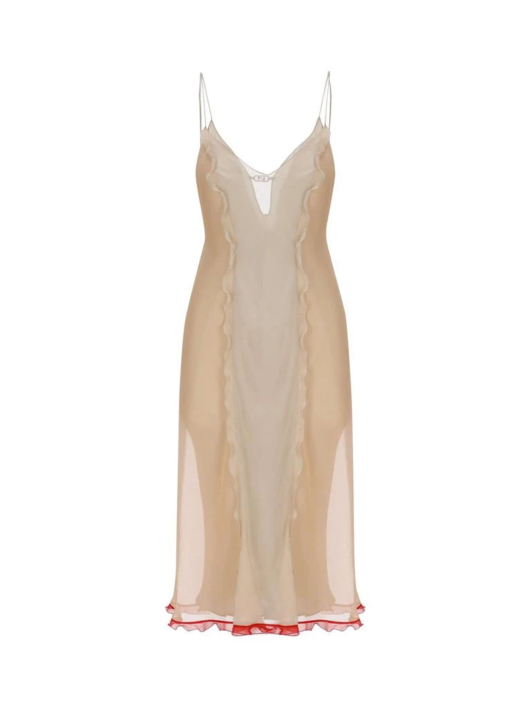 商品Fendi|Fendi Ruffled Buckle-Detailed Mini Dress,价格¥13150,第1张图片
