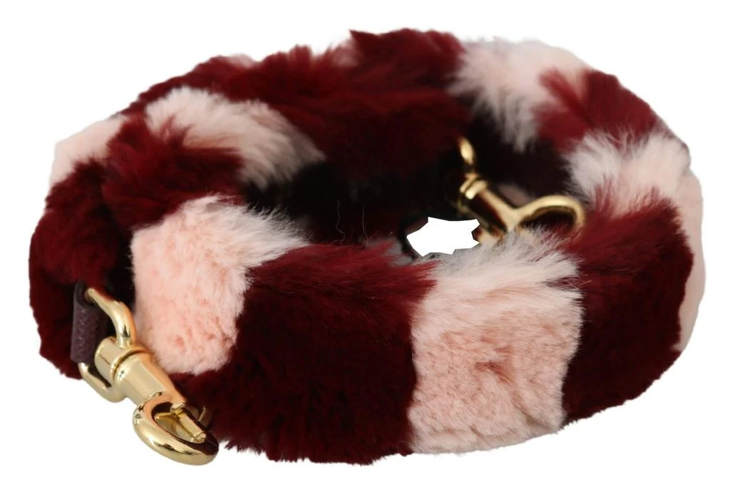 商品Dolce & Gabbana|Dolce & Gabbana Pink Red Lapin Fur Accessory Shoulder Strap,价格¥2161,第1张图片