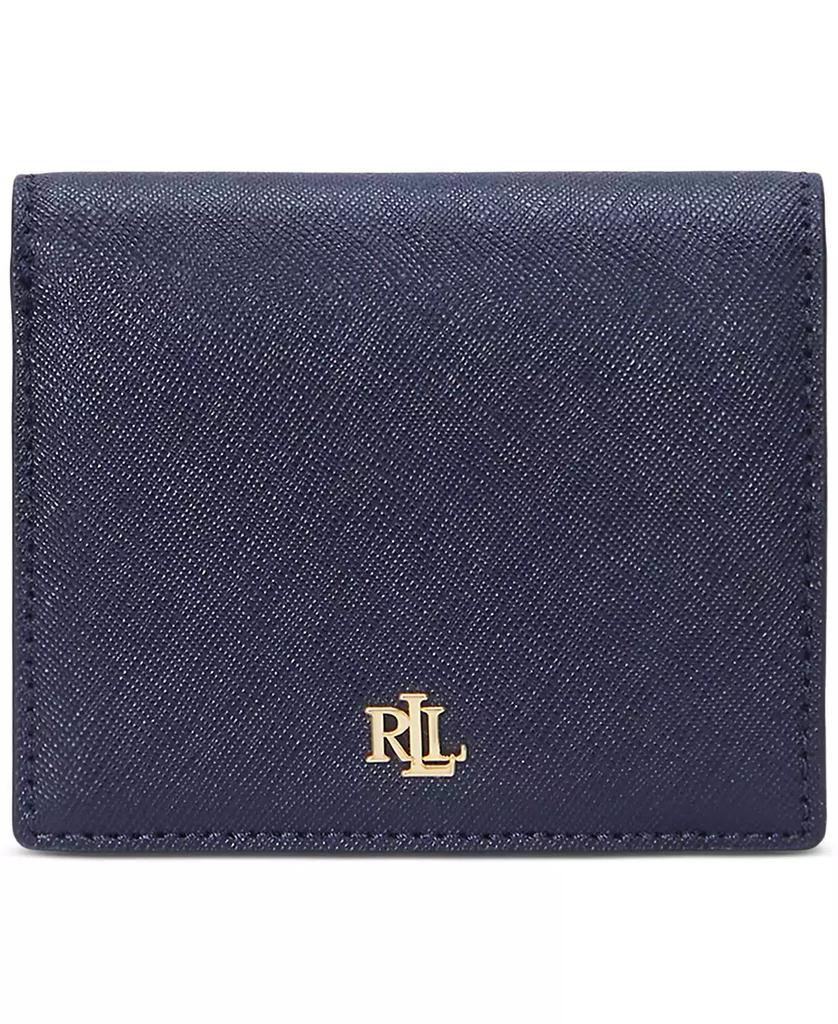 Portefeuille compact en cuir quadrillé image 2