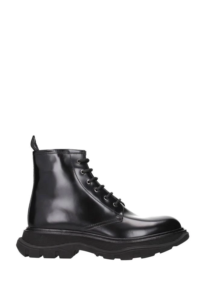 商品Alexander McQueen|Ankle Boot Leather Black,价格¥2381,第1张图片