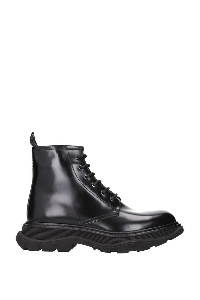 商品Alexander McQueen|Ankle Boot Leather Black,价格¥2308,第1张图片