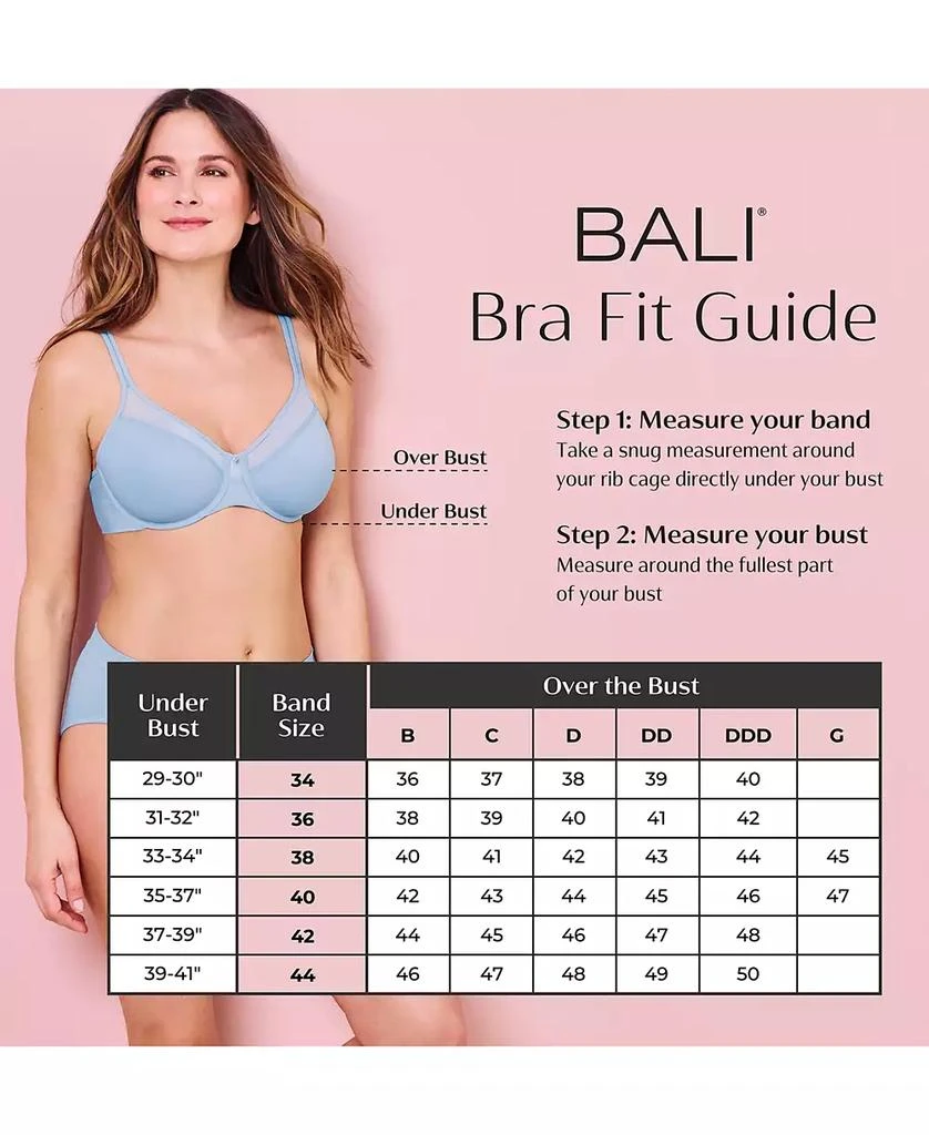 商品Bali|Double Support Cotton Wireless Bra with Cool Comfort 30,价格¥133,第4张图片详细描述