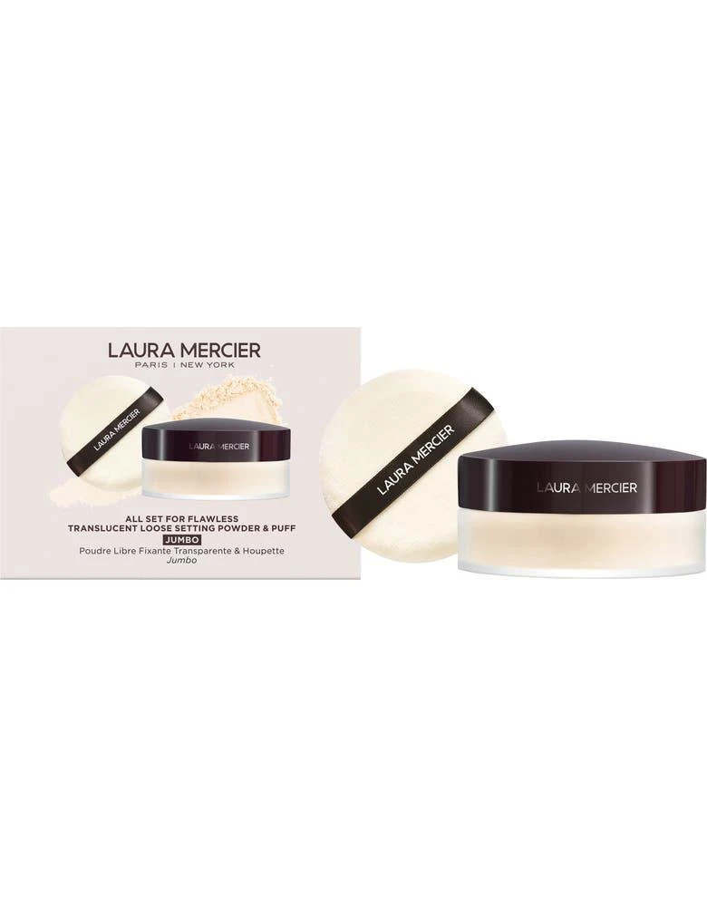 商品Laura Mercier|All Set for Flawless Translucent Loose Setting Powder & Puff (Nordstrom Exclusive) $97 Value,价格¥368,第1张图片