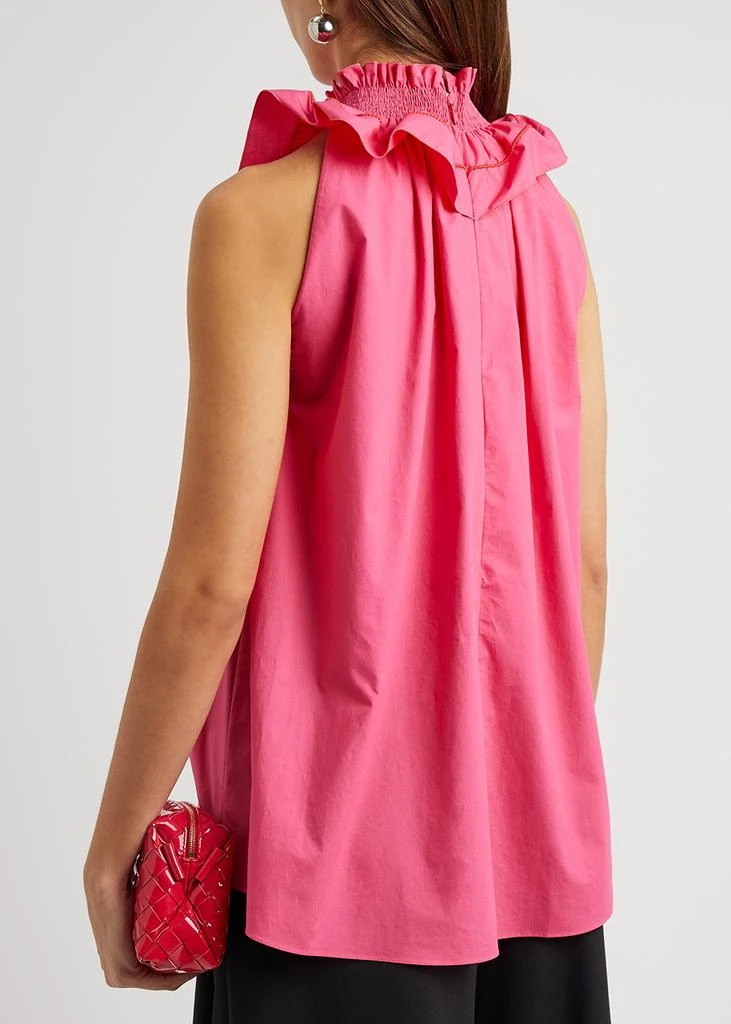 商品ROKSANDA|Afia pink ruffled cotton-poplin top,价格¥1906,第3张图片详细描述