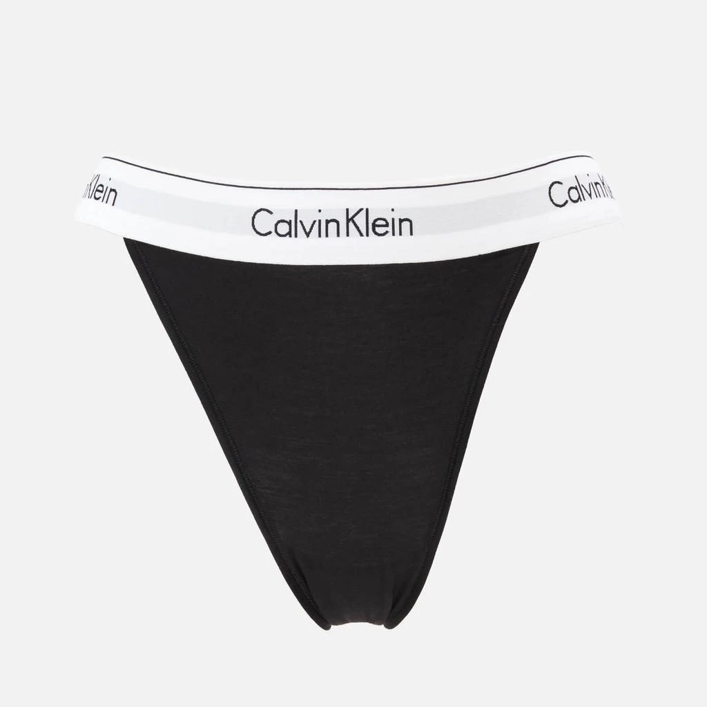 商品Calvin Klein|Calvin Klein Women's High Leg Tanga Briefs Black,价格¥190,第1张图片