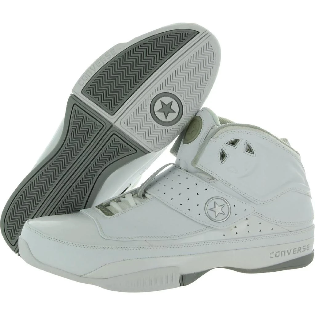 商品Converse|Converse Mens 099 Mid Faux Leather Sport Athletic and Training Shoes,价格¥177,第3张图片详细描述