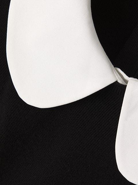 Contrast Collar Wool Dress商品第6张图片规格展示