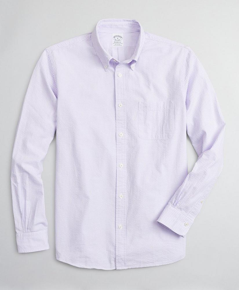 商品Brooks Brothers|Regent Regular-Fit Sport Shirt, Seersucker Gingham,价格¥586,第1张图片