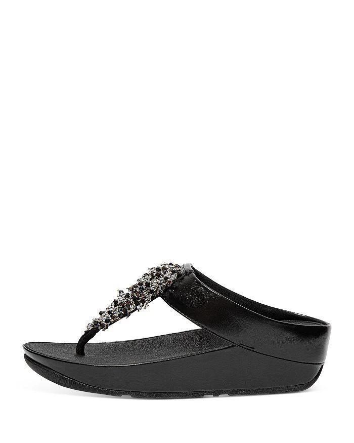 商品FitFlop|Women's Rumba Beaded Thong Wedge Sandals,价格¥580,第2张图片详细描述