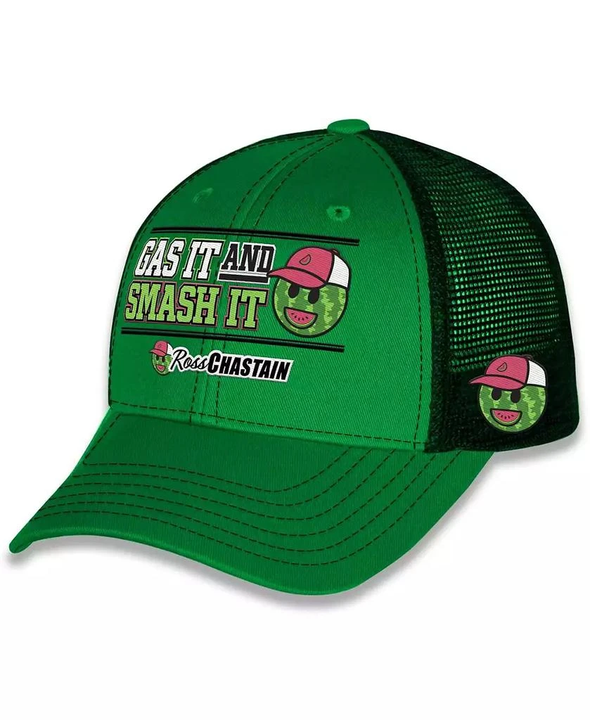 商品Trackhouse Racing Team Collection|Men's Green Ross Chastain Gas It or Smash It Melon Man Hat,价格¥185,第1张图片