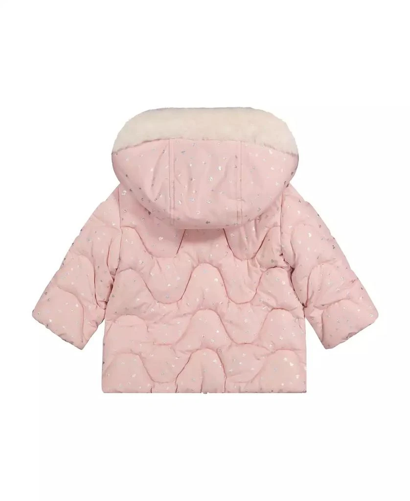 商品S Rothschild & CO|Baby Girls Foil Wave Quilt Puffer with Mittens,价格¥279,第2张图片详细描述